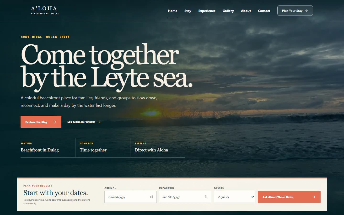 Homepage preview of Aloha Beach Resort